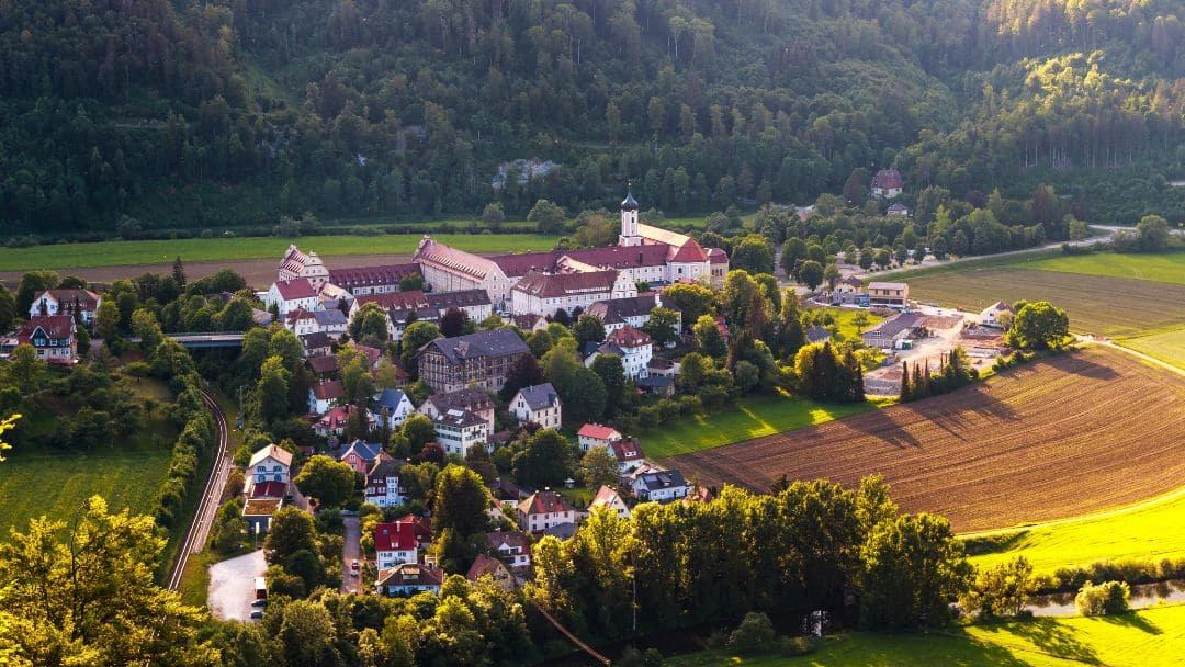 Kloster Beuron, Baden-Württemberg - Luftaufnahme