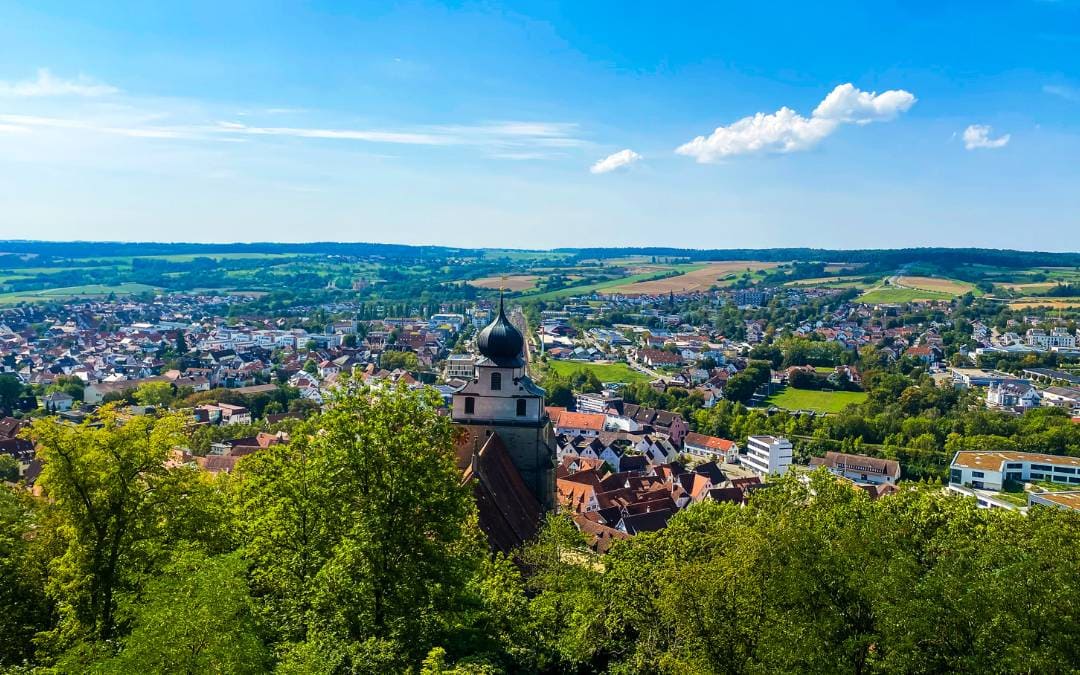 Herrenberg - View from the castle hill - angiestravelroutes.com