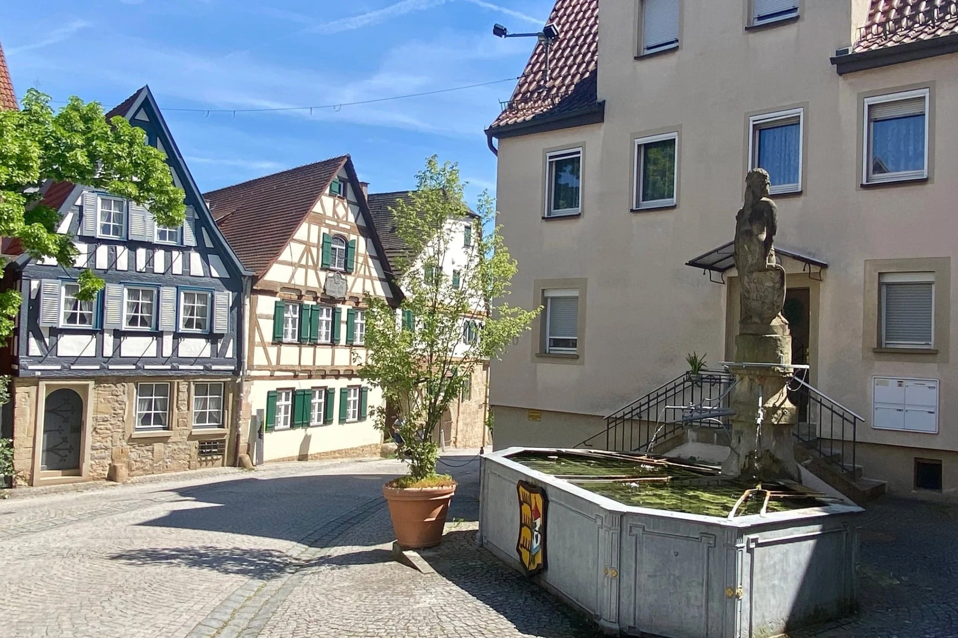 BB - Marbach am Neckar, Wilder Mann Fountain and Schiller's Birthplace - angiestravelroutes.com