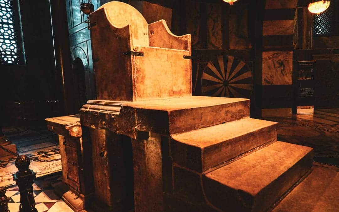 aachen cathedral karl throne Aachen Cathedral, Karlsthron - a simple chair made of four marble slabs held together with bronze brackets, built on a base, to which six steps lead - angiestravelroutes.com