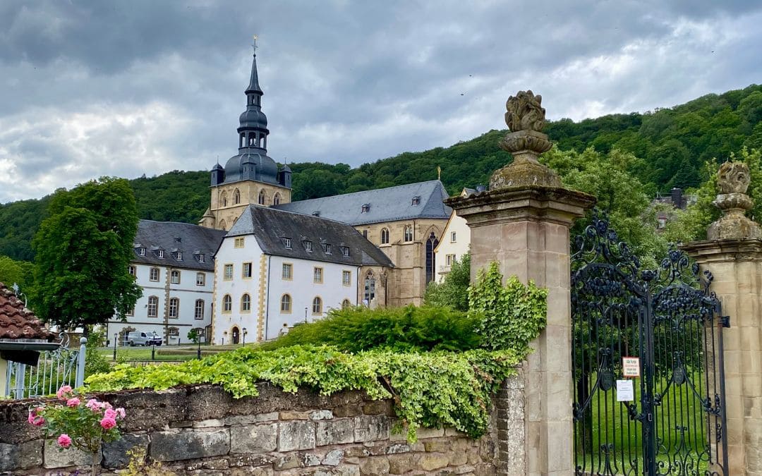 St. Mauritius Benedictine Abbey, Tholey, in Tholey, Saarland—View from the Tholey Tourist Information Office