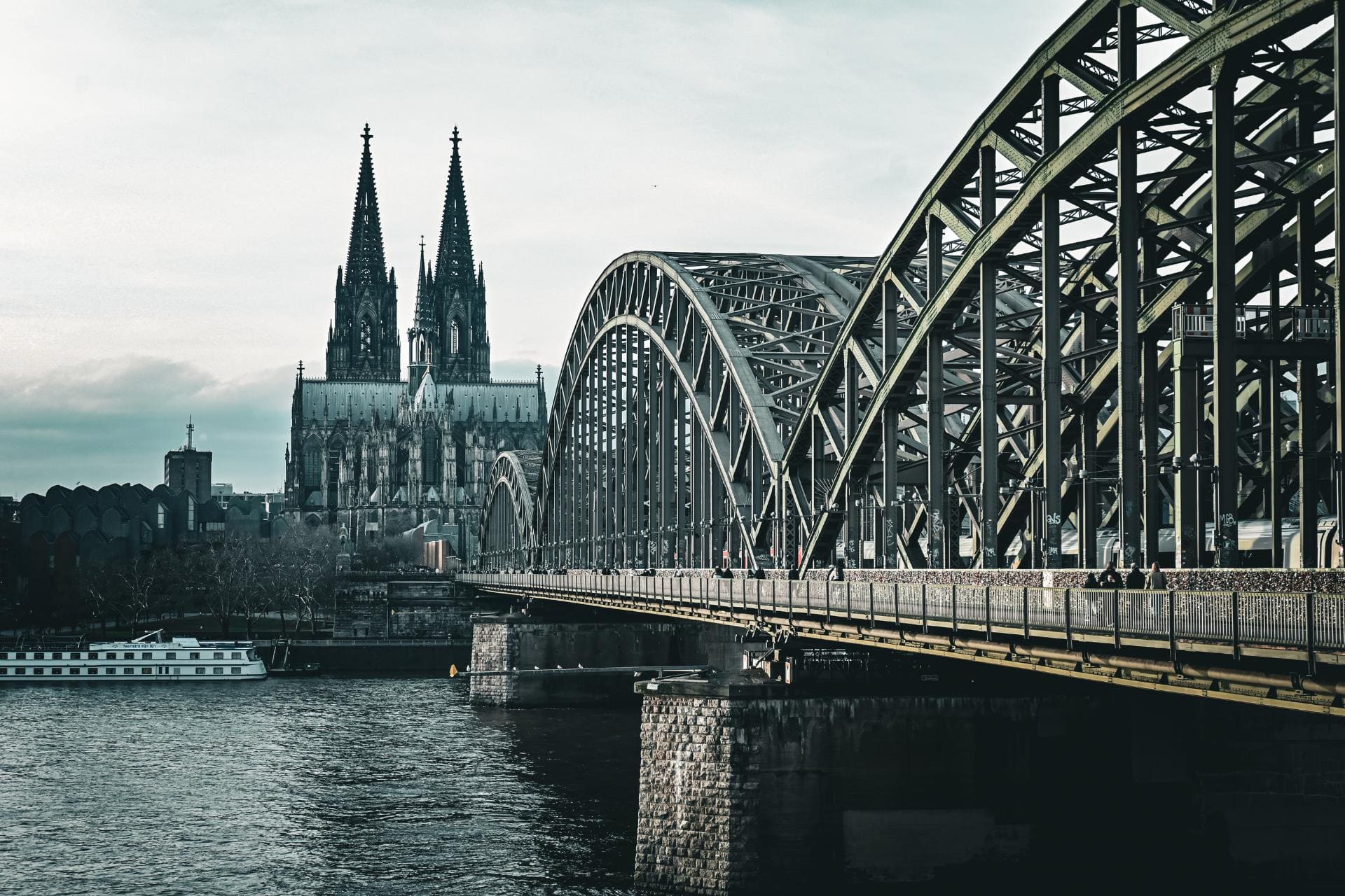 Cologne Cathedral and Hohenzollern Bridge - View from the Hohenzollern Bridge viewpoint - angiestravelroutes.com
