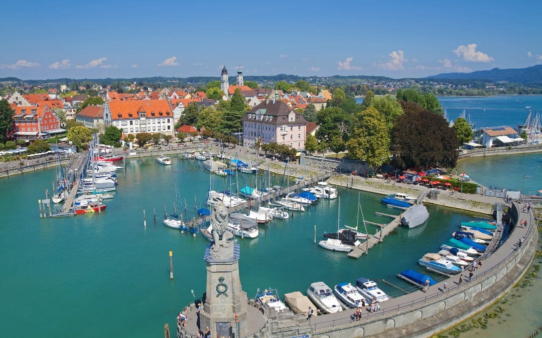 Lindau on Lake Constance - view from above