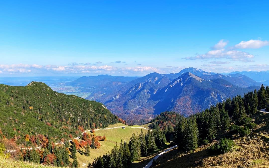 Herzogstand - View of the Alpine landscape from the panoramic trail