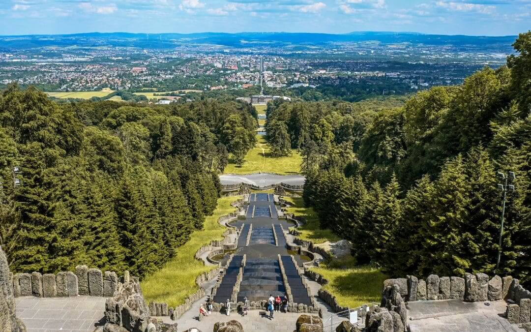 Kassel - Bergpark Wilhelmshöhe - Blick vom Herkules-Monument auf Stadt und Umgebung - angiestravelroutes.com