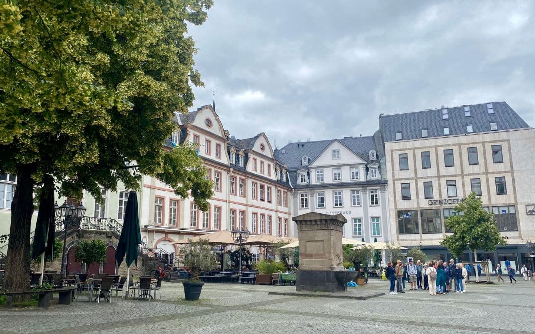 The historic Am Plan square in Koblenz's Old Town