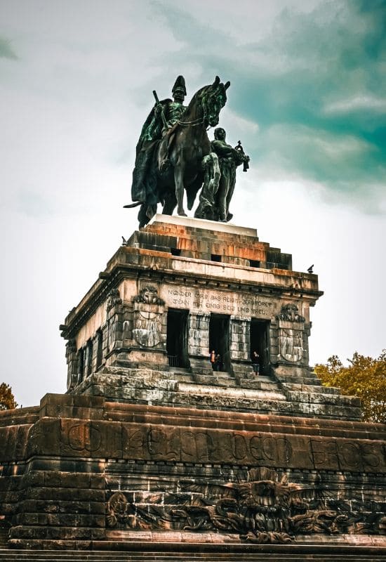 Equestrian statue of Emperor Wilhelm I at the Deutsches Eck in Koblenz