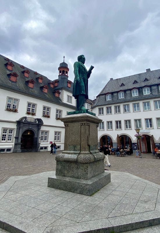 Koblenz, Jesuitenplatz with the Johannes Müller Monument