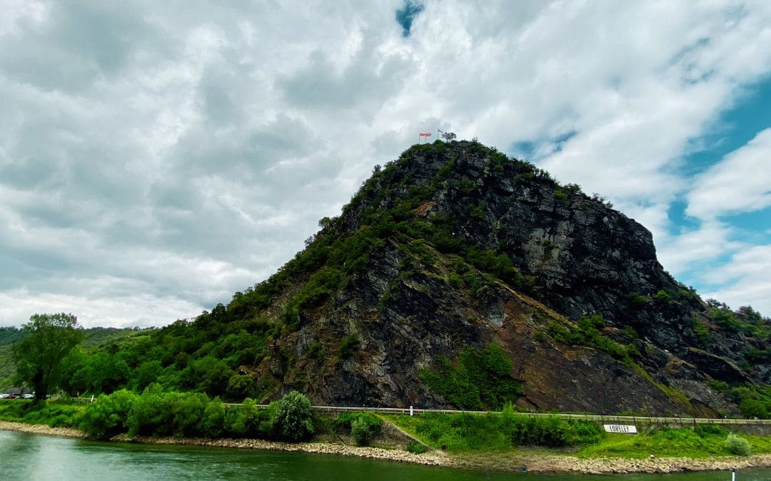 The Loreley Rock above the Rhine near Sankt Goarshausen