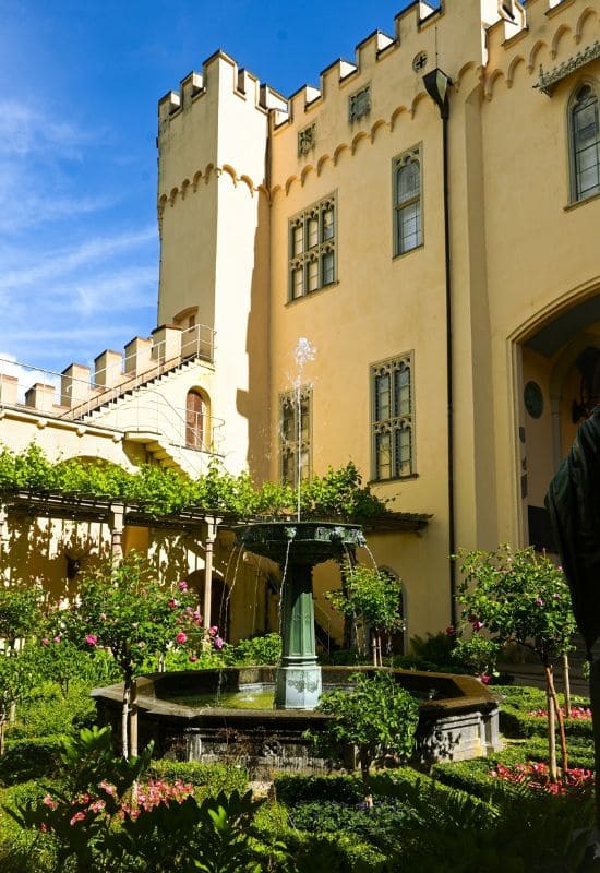 Fountain in the pergola garden of Stolzenfels Castle near Koblenz