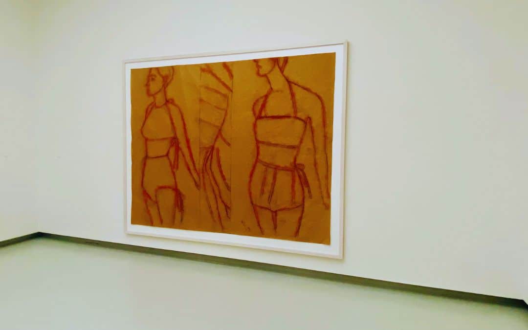 Kunsthalle Tübingen, Alex Katz "Dancing with Reality", sketch for a work from the series "Claire McCardell"