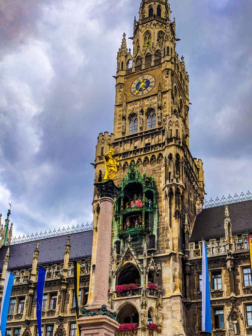 Munich - City Hall Tower with glockenspiel - angiestravelroutes.com
