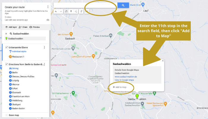 Road Trip Plan Google Maps - Step 7 - angiestravelroutes.com