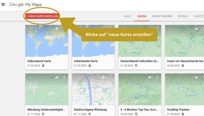 mit google maps eine tour planen