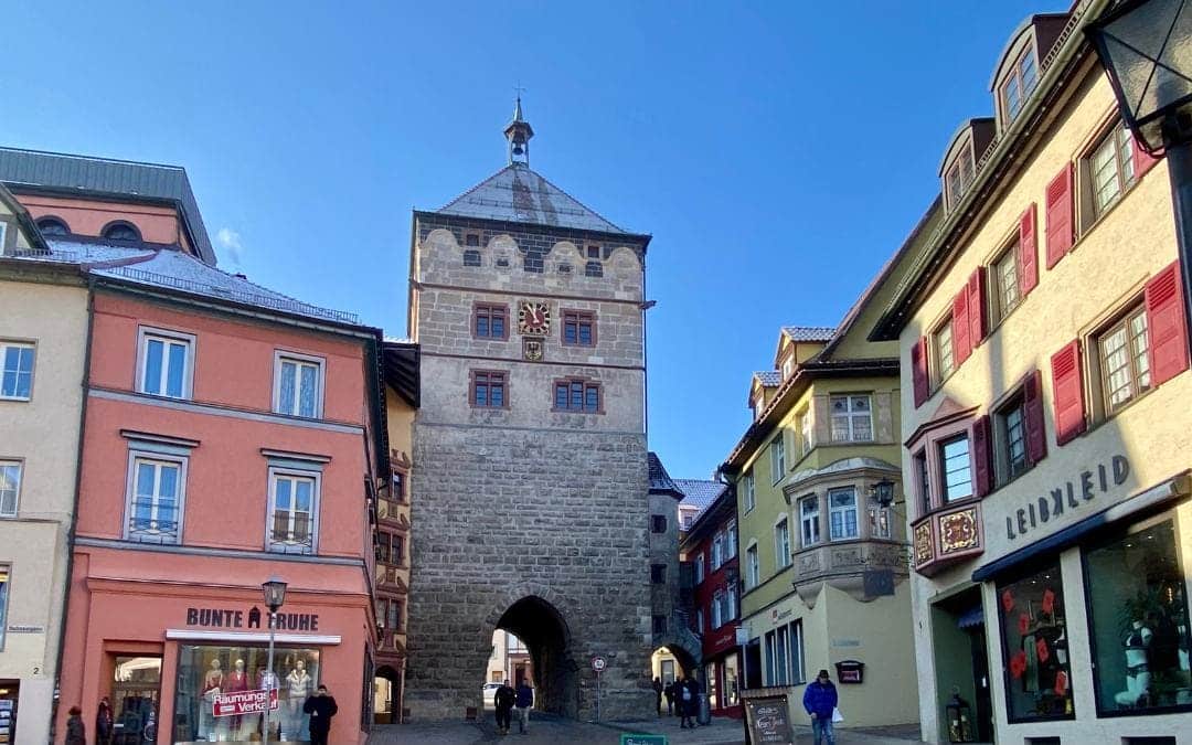 Rottweil - Black Gate and the picturesque old houses on the main street - angiestravelroutes.com