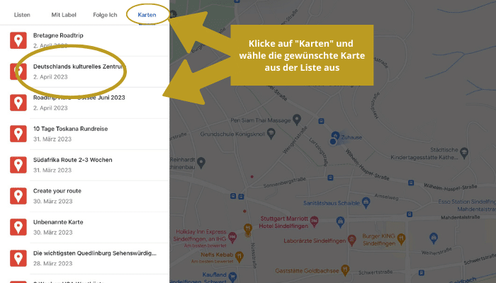 Plan route with Google Maps - Steps 12 and 13 - angiestravelroutes.com