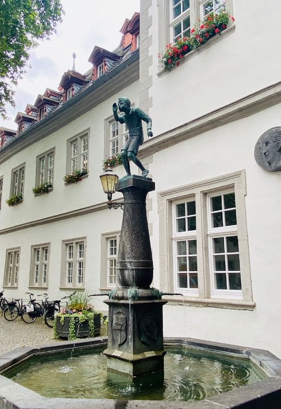 Schängel Fountain in front of Koblenz City Hall
