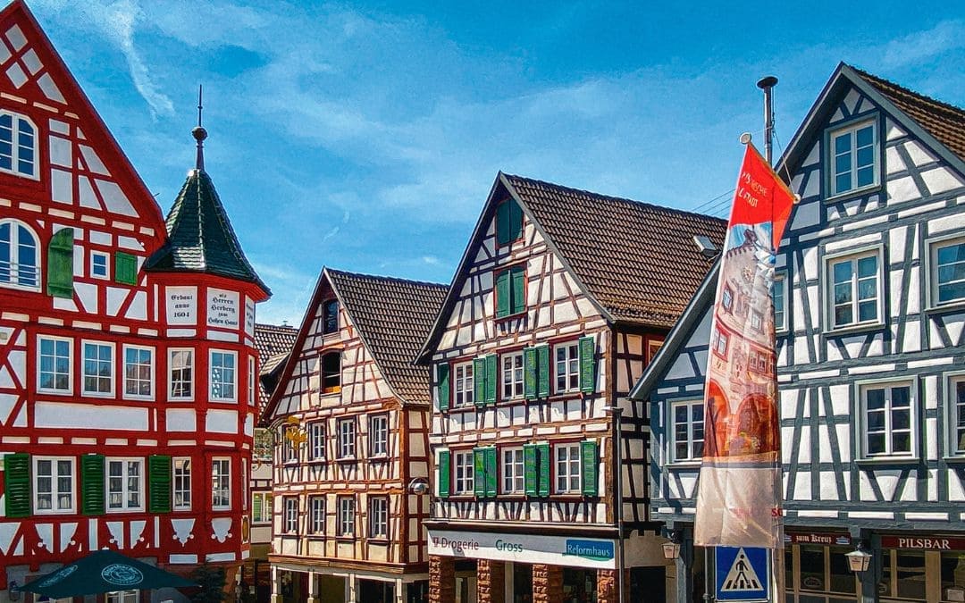 Half-timbered houses in Schiltach in the northern Black Forest