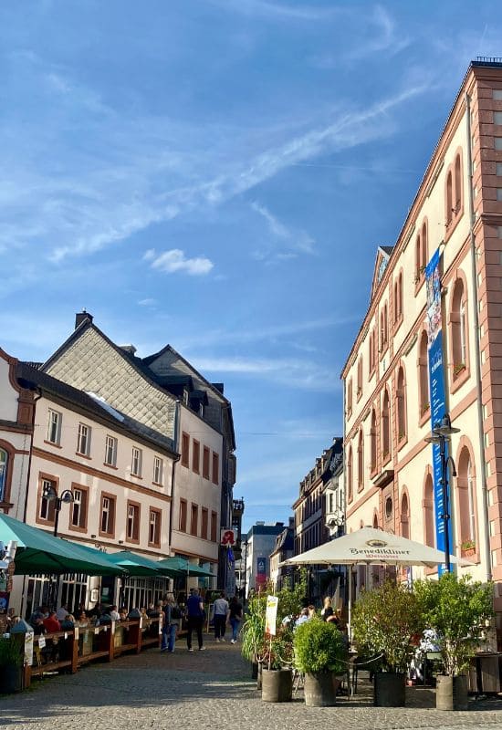 Old Town of St. Wendel, Saarland - View from Schlossplatz toward Schlosstraße