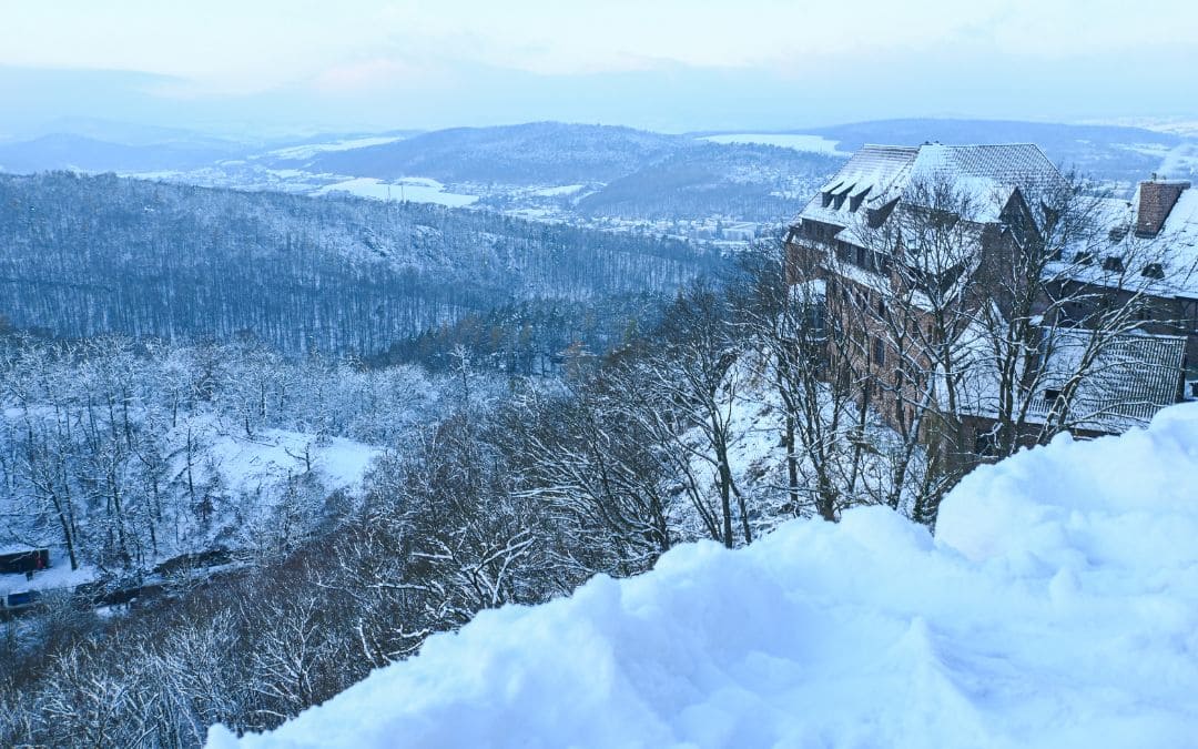 The snow-covered Thuringian Forest near Wartburg Castle - December 2023 - angiestravelroutes.com