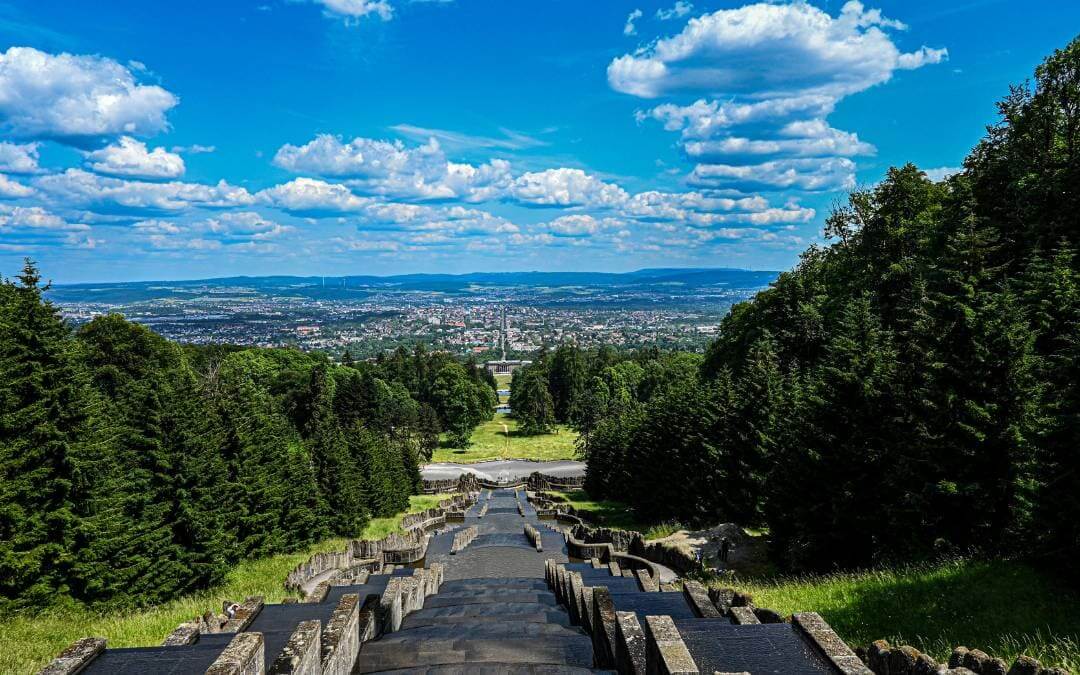 Kassel - Bergpark Wilhelmshöhe - Blick vom Herkules über den Bergpark und die Region - angiestravelroutes.com