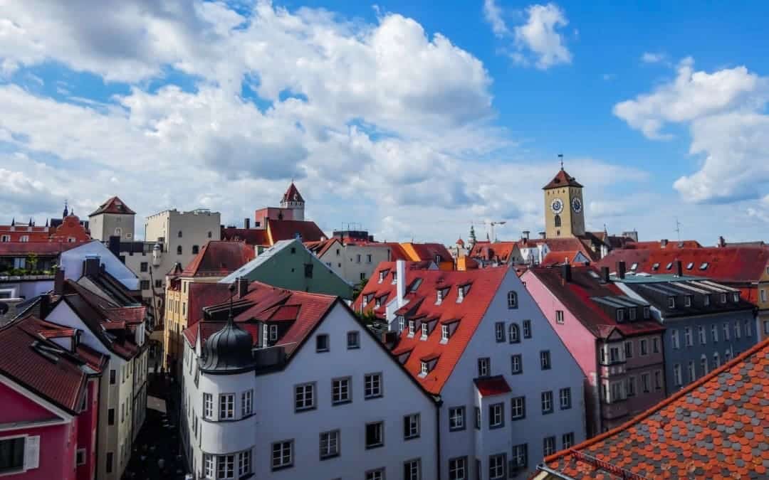 The roofs of the old town of Regensburg - angiestravelroutes.com