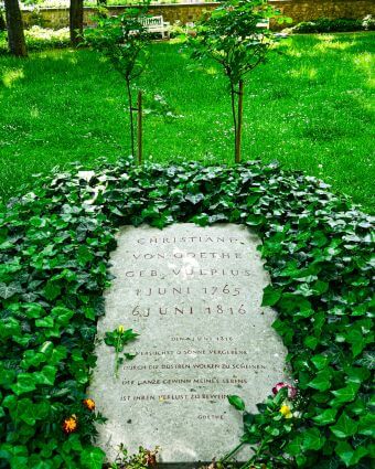 Weimar - Jakobskirchhof - Grave Christiane von Goethe - angiestravelroutes.com